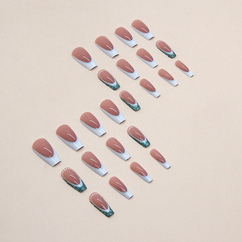 Wholesale Medium Ballet Nail Light Blue Nail Stickers